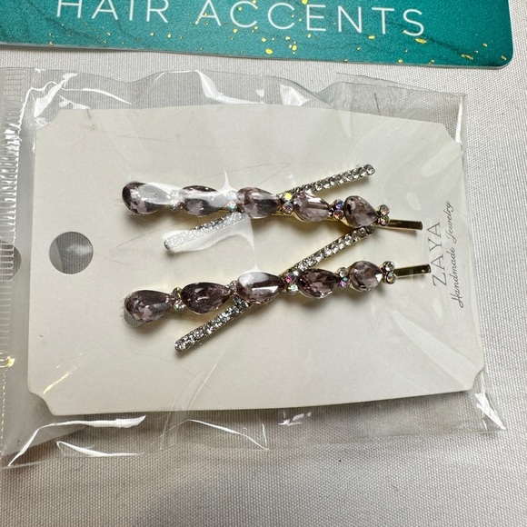 Cosmic Connection Silver Hair Accents Set & Jeweled Clips (NEW -Combo) - Picture 3 of 5